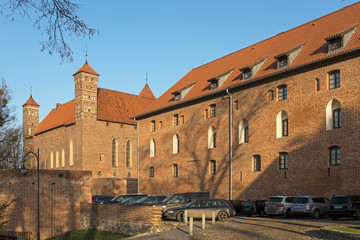 Fototapeta na wymiar Stary zabytkowy zamek biskup Krasicki w Lidzbarku Warmińskim