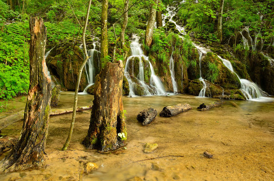 Waterfall at Plitvice Lakes