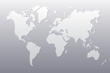 Fototapeta na wymiar grey abstract map of the world