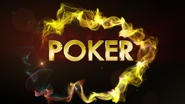 Poker Gold Text in Particles, with Final White Transition