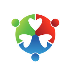 Business icon design. Heart connected 3