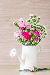 Carnations in watering