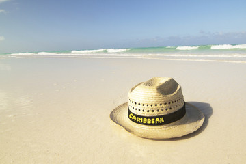 Hat on beach