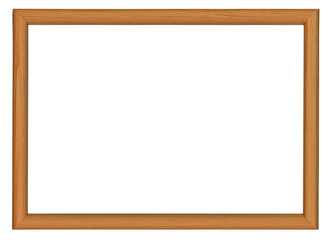 wooden frame isolated on white background