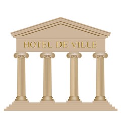 Façade hôtel de ville - obrazy, fototapety, plakaty