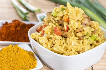 Close-Up shot of Curry Rice