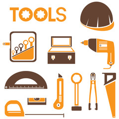 tools, orange color theme