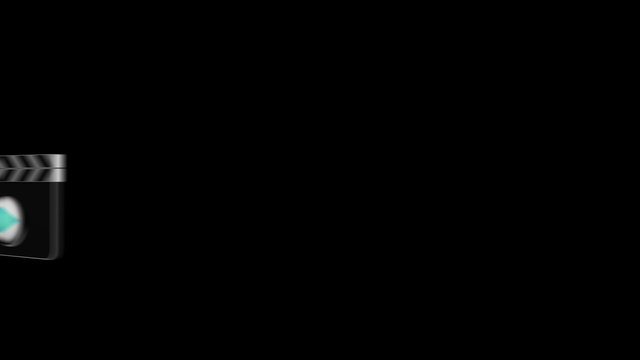 Movie clapper board video as intro