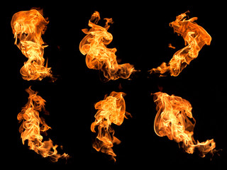 Flames on a black background.