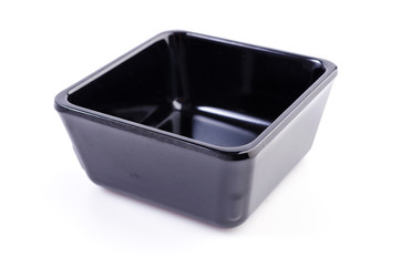 Empty black bowl