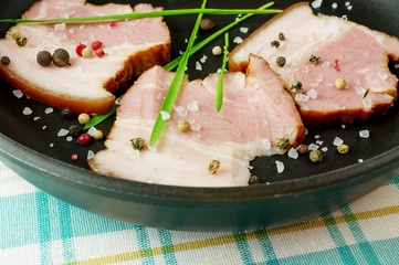 Bacon in the frying pan