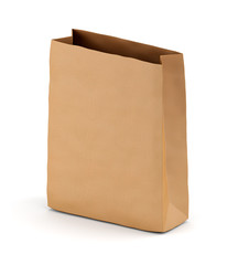 Brown kraft paper sack