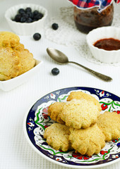 Butter cookies on plate