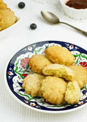 Butter cookies on plate