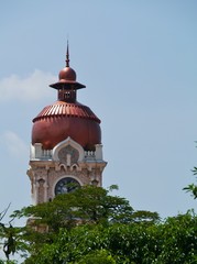 The tower of the Sultan Abdul Samad in Kuala Lumpur