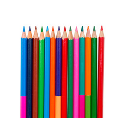 colorful pencils isolated on white background