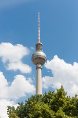 Television tower Berlin at a bright summer day