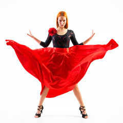 Modern style dancer jumping