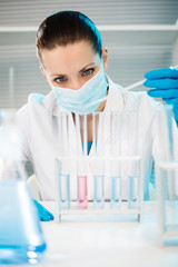 Female scientist working in laboratory