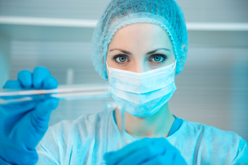 Female scientist working in laboratory