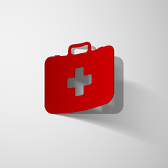 First Aid kit box, paper sticker