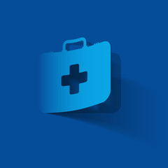 First Aid kit box, paper sticker