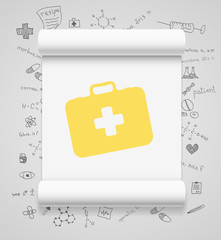 Blank scrolls of white paper