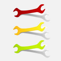 Wrench icon set