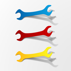 Wrench icon set