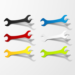 Wrench icon set