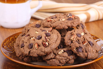 Plate of Chocolate Chip Cookies