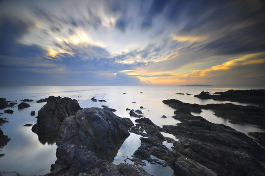 Long Exposure Sunrise at Pandak Beach