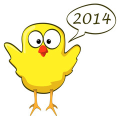 cartoon chicken wings up yellow 2014