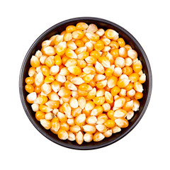 Dry corn in bowl