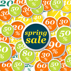 spring circle labels discount light