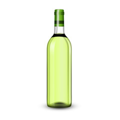wine bottle with clear glass and bright content illustration