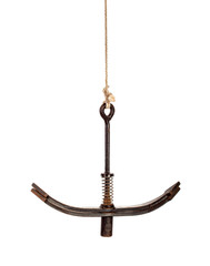 Anchor on rope isolated