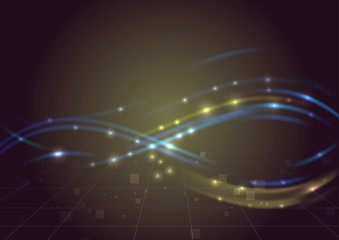 Dark background with an energy swoosh