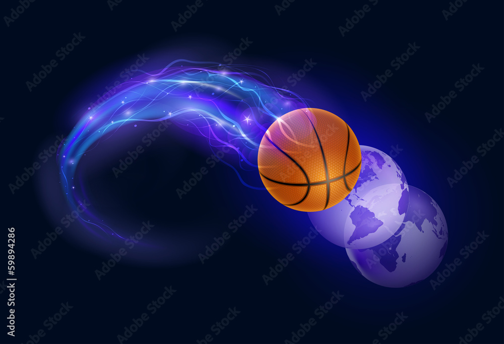 Wall mural basketball comet