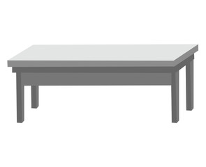 Wooden table isolated illustration