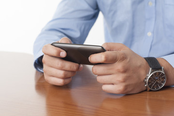 Businessman with smartphone