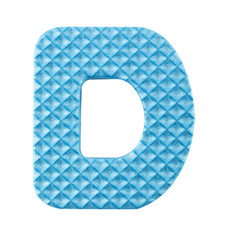 D letter, Alphabet isolated on white background