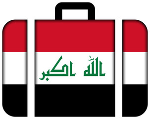 Suitcase with Iraq Flag