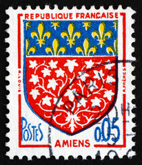 Postage stamp France 1962 Arms of Amiens