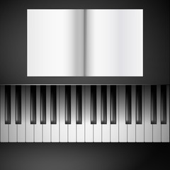 sheetmusic on piano