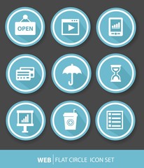 Web icons,Blue version,vector