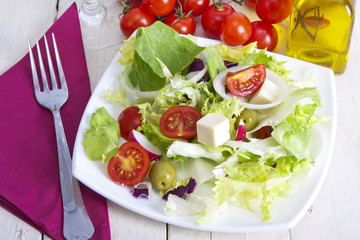 vegetable salad healthy and balanced diet, creative cuisine