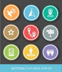 Navigator buttons,Colorful version,vector