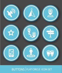 Navigator icons,Blue version,vector