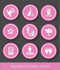 Navigator icons,Pink version,vector